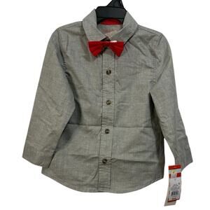 Cat & Jack 3T Button Up Shirt & Suspender Set